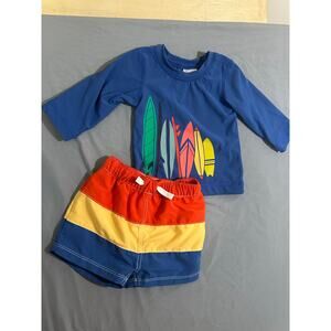 Hanna Andersson Two Piece Boys Swim Set 3-6 Months (60 cm)